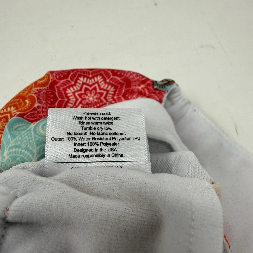 Mama Koala One Size Pocket Cloth Diaper With One‎ Insert Orange Teal Pink